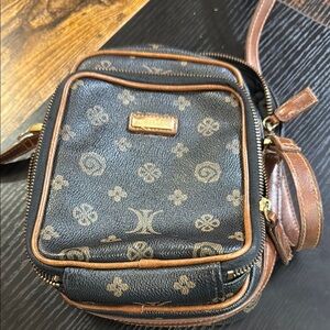 Rosetti Black and Brown Belt Bag with Leather Accents